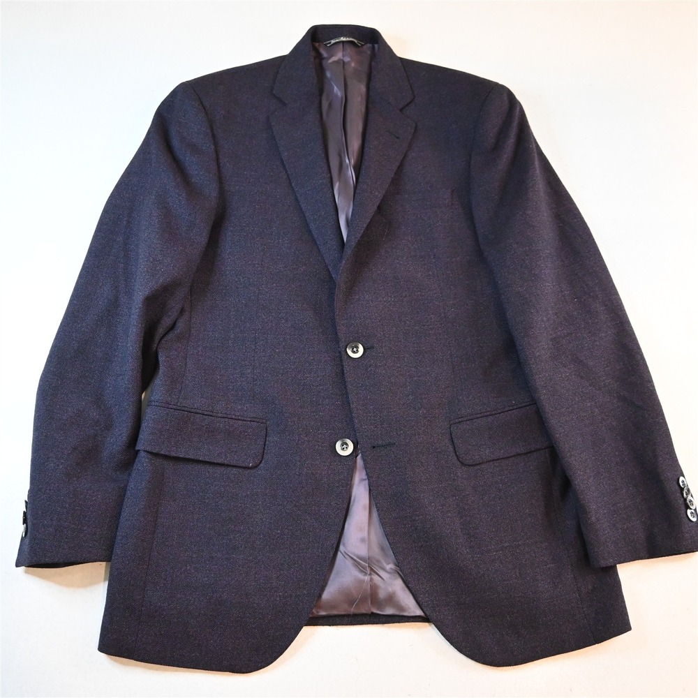 Jack Victor 38R Purple 100% Wool Conway Studio Soft Shoulder Blazer Sport Coat